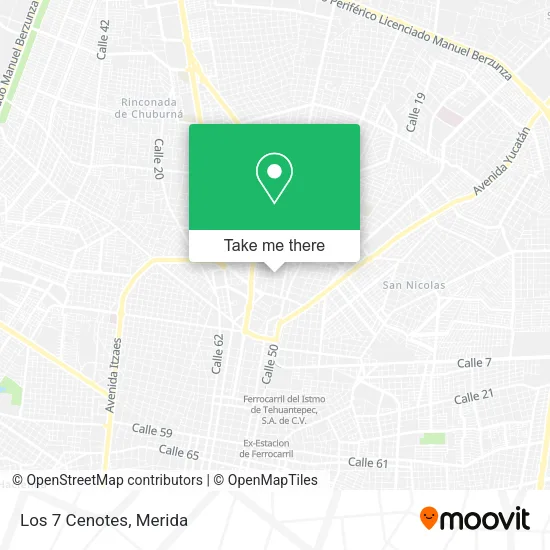 Mapa de Los 7 Cenotes