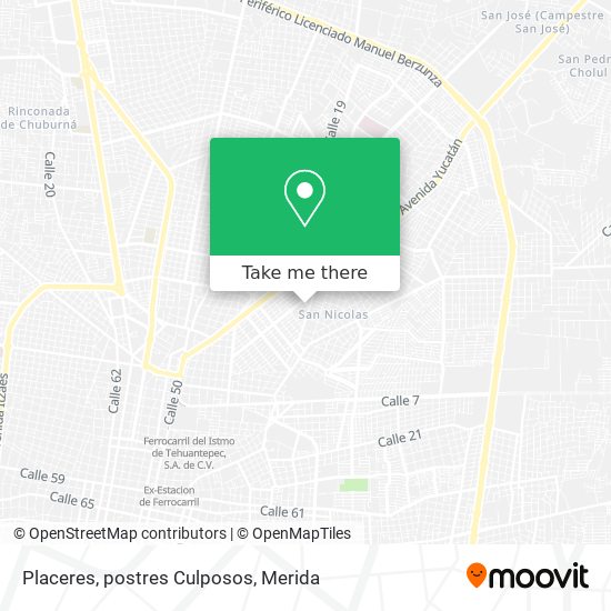 Placeres, postres Culposos map