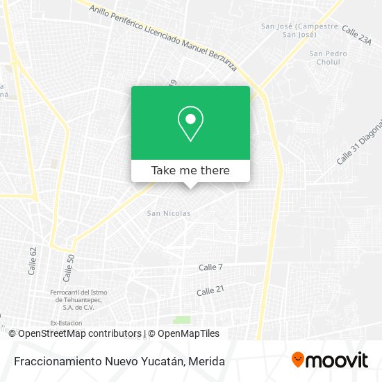 Mapa de Fraccionamiento Nuevo Yucatán