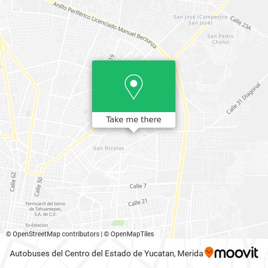 Autobuses del Centro del Estado de Yucatan map