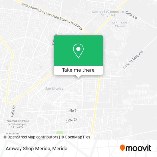 Mapa de Amway Shop Merida