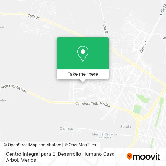Mapa de Centro Integral para El Desarrollo Humano Casa Arbol