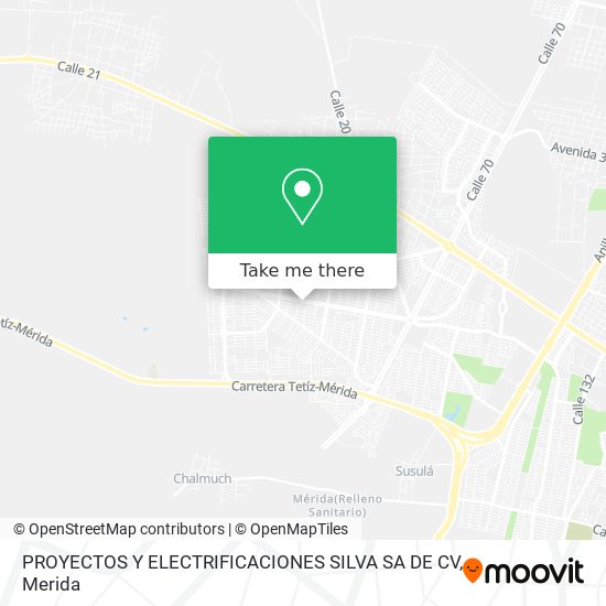 Mapa de PROYECTOS Y ELECTRIFICACIONES SILVA SA DE CV