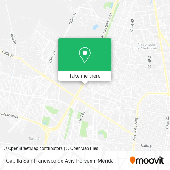 Mapa de Capilla San Francisco de Asis Porvenir