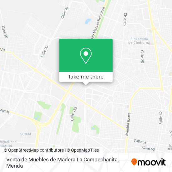 Mapa de Venta de Muebles de Madera La Campechanita