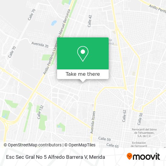 Esc Sec Gral No 5 Alfredo Barrera V map