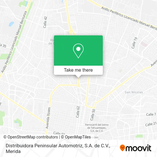 Mapa de Distribuidora Peninsular Automotriz, S.A. de C.V.