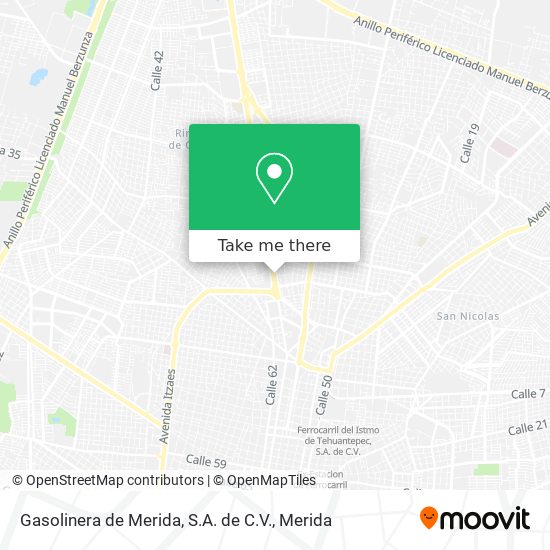 Mapa de Gasolinera de Merida, S.A. de C.V.