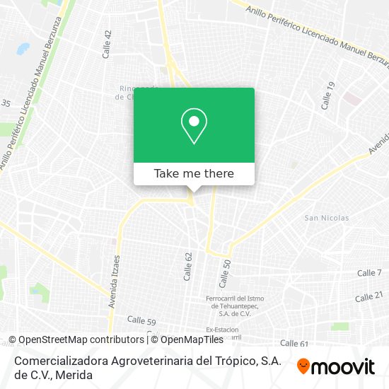 Comercializadora Agroveterinaria del Trópico, S.A. de C.V. map