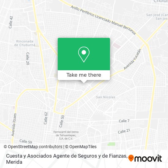 Cuesta y Asociados Agente de Seguros y de Fianzas map