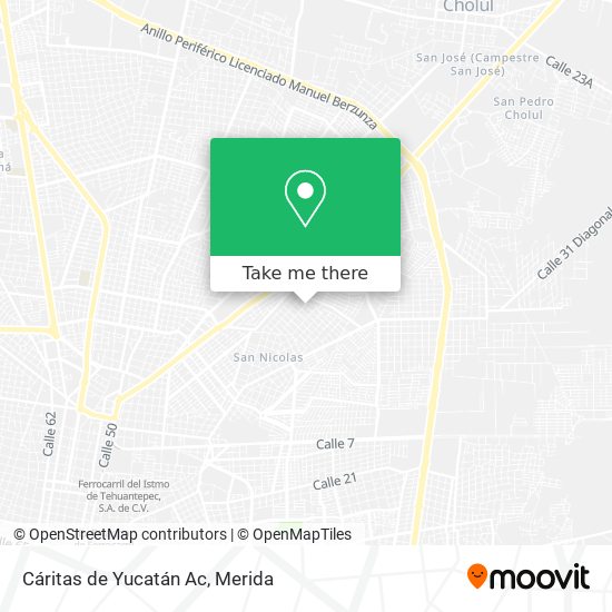 Cáritas de Yucatán Ac map