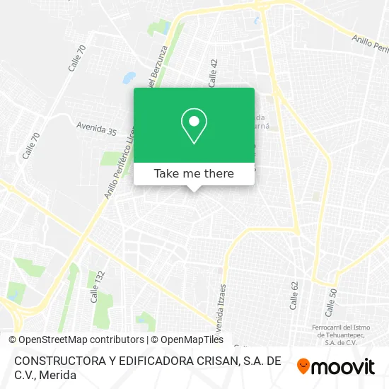 CONSTRUCTORA Y EDIFICADORA CRISAN, S.A. DE C.V. map