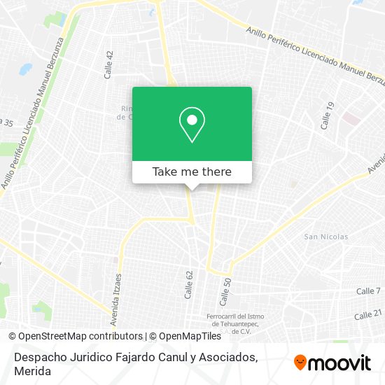 Mapa de Despacho Juridico Fajardo Canul y Asociados