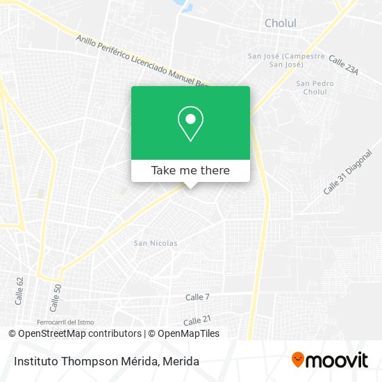 Instituto Thompson Mérida map