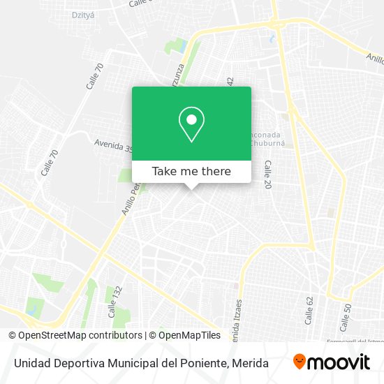 Unidad Deportiva Municipal del Poniente map