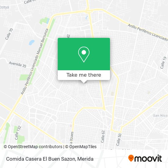 Mapa de Comida Casera El Buen Sazon