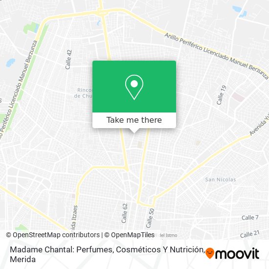 Mapa de Madame Chantal: Perfumes, Cosméticos Y Nutrición