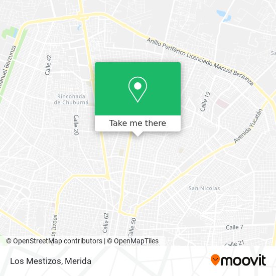 Mapa de Los Mestizos