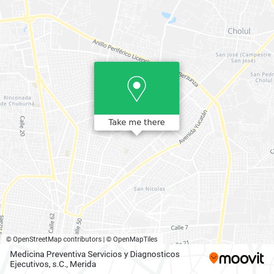 Mapa de Medicina Preventiva Servicios y Diagnosticos Ejecutivos, s.C.