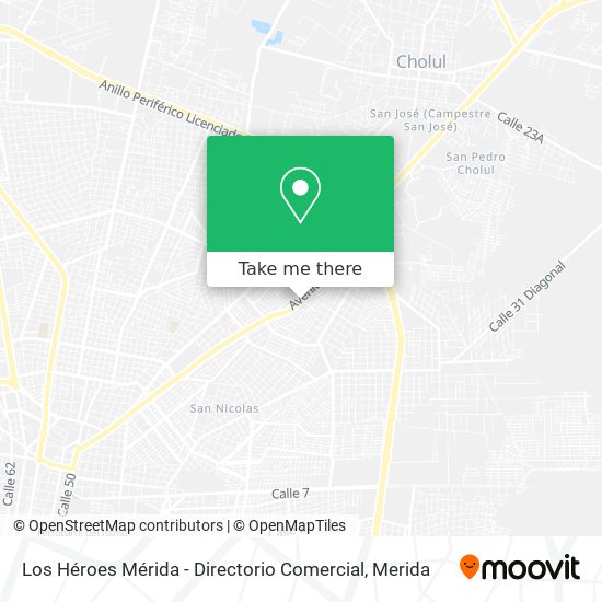Mapa de Los Héroes Mérida - Directorio Comercial