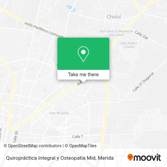 Quiropráctica Integral y Osteopatía Mid map