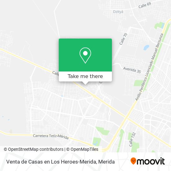 Venta de Casas en Los Heroes-Merida map