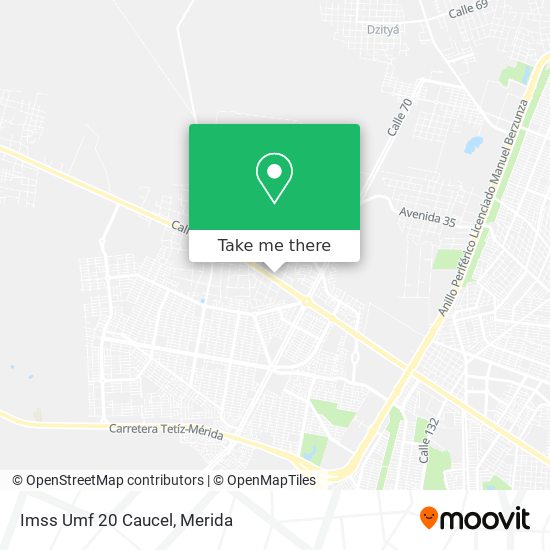 Mapa de Imss Umf 20 Caucel