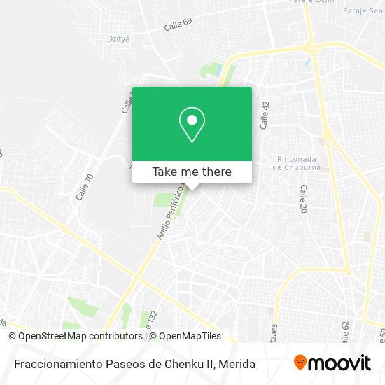 Mapa de Fraccionamiento Paseos de Chenku II