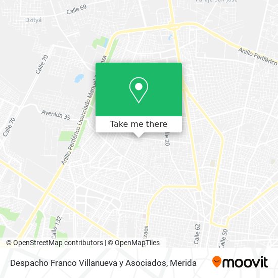 Mapa de Despacho Franco Villanueva y Asociados