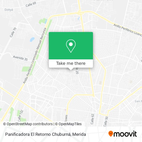 Panificadora El Retorno Chuburná map