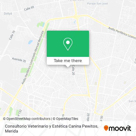 Mapa de Consultorio Veterinario y Estética Canina Pewitos