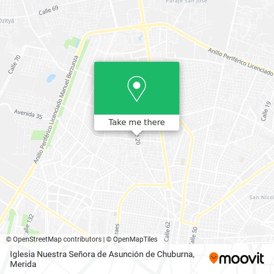 Iglesia Nuestra Señora de Asunción de Chuburna map
