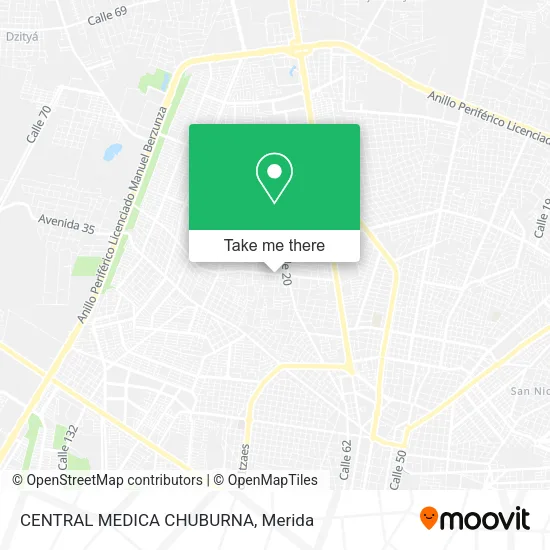 Mapa de CENTRAL MEDICA CHUBURNA