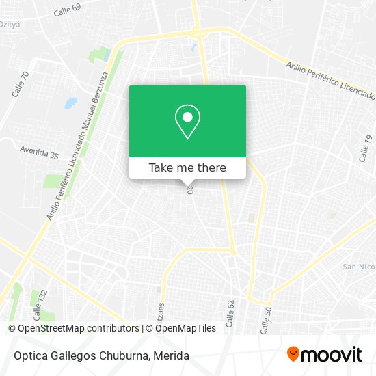 Optica Gallegos Chuburna map