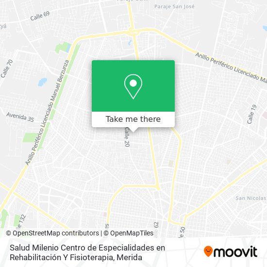 Salud Milenio Centro de Especialidades en Rehabilitación Y Fisioterapia map