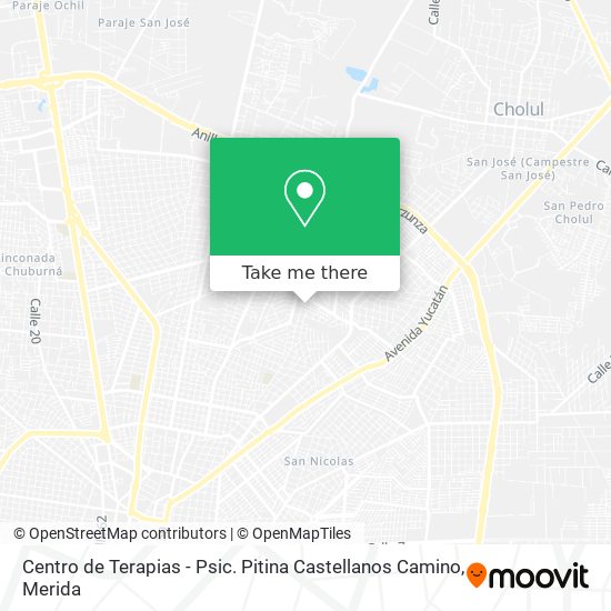 Centro de Terapias - Psic. Pitina Castellanos Camino map