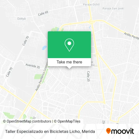 Mapa de Taller Especializado en Bicicletas Licho