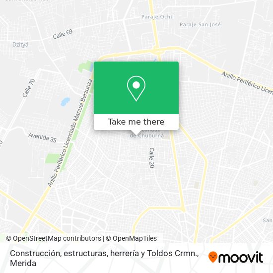 Mapa de Construcción, estructuras, herrería y Toldos Crmn.