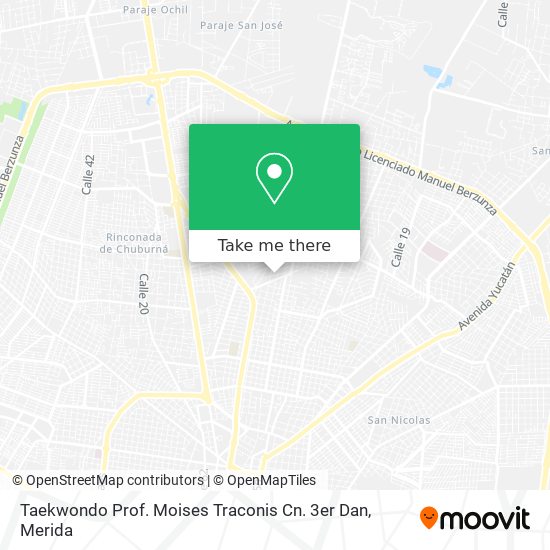 Taekwondo Prof. Moises Traconis Cn. 3er Dan map
