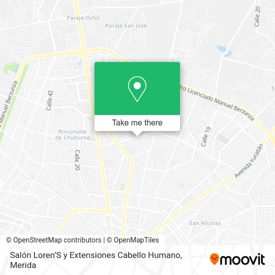 Mapa de Salón Loren’S y Extensiones Cabello Humano