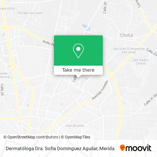 Mapa de Dermatóloga Dra. Sofía Domínguez Aguilar