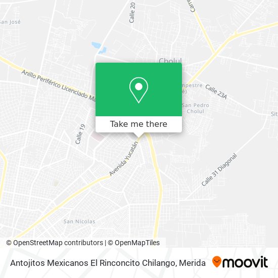 Antojitos Mexicanos El Rinconcito Chilango map