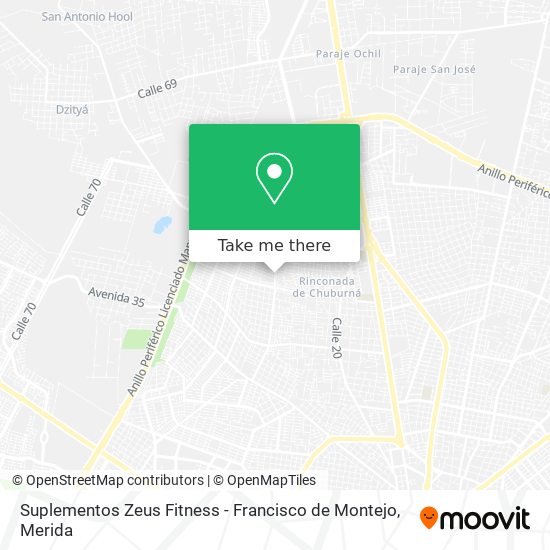 Suplementos Zeus Fitness - Francisco de Montejo map