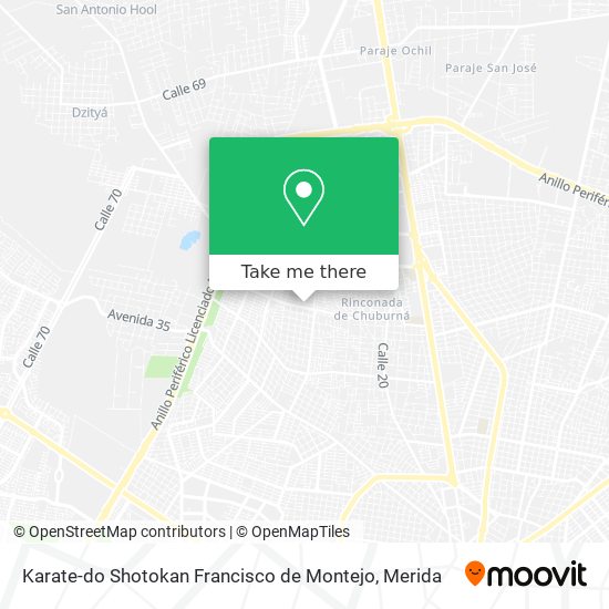 Karate-do Shotokan Francisco de Montejo map