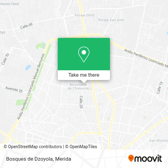 Bosques de Dzoyola map