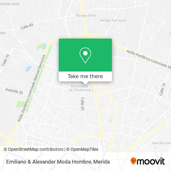 Mapa de Emiliano & Alexander Moda Hombre