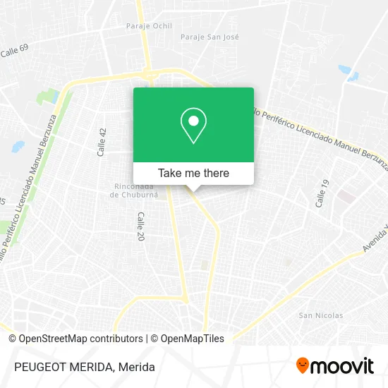 Mapa de PEUGEOT MERIDA
