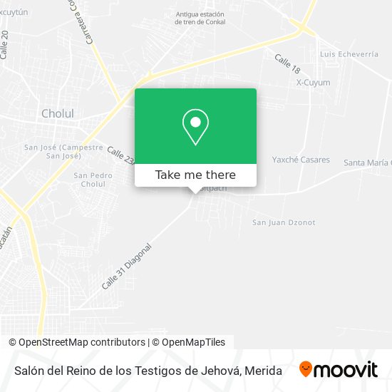 Mapa de Salón del Reino de los Testigos de Jehová
