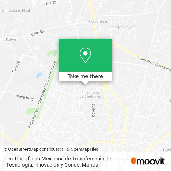 Omttic, oficina Mexicana de Transferencia de Tecnología, innovación y Conoc map
