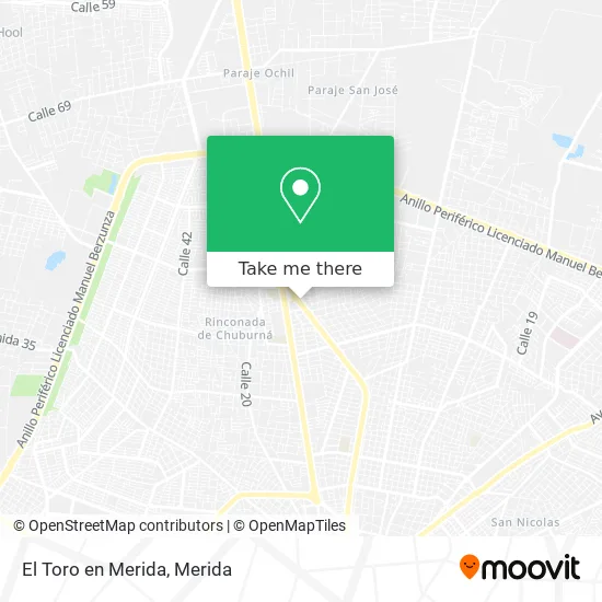 El Toro en Merida map